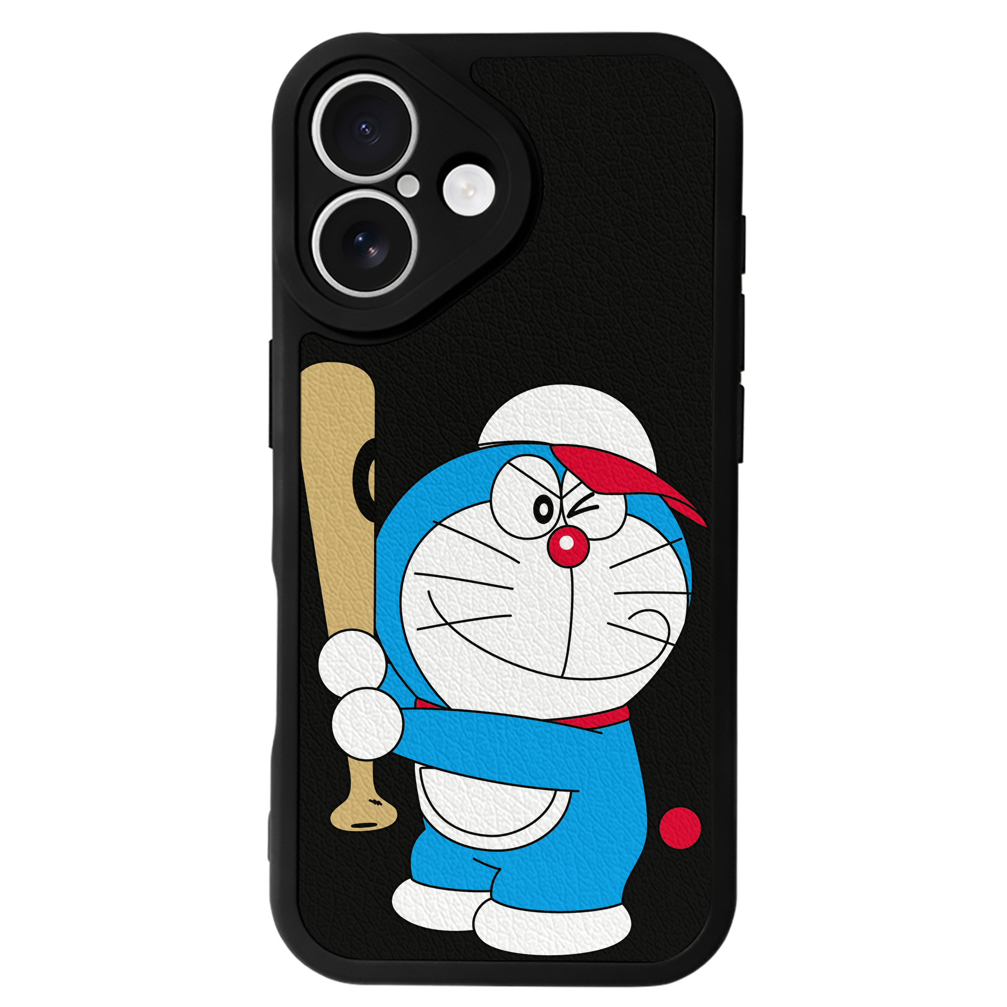 （画像用） ドラえもん Doraemon 【iPhone 16シリーズ対応】シリコンスマホケース（レザー調） 材質：シリコン